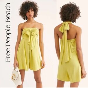 FREE PEOPLE FP BEACH REDONDO MULTI-WAY ROMPER YELLOW